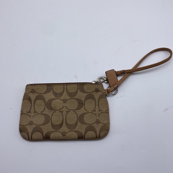 Coach Handbags - Coach Tan and Brown Wristlet